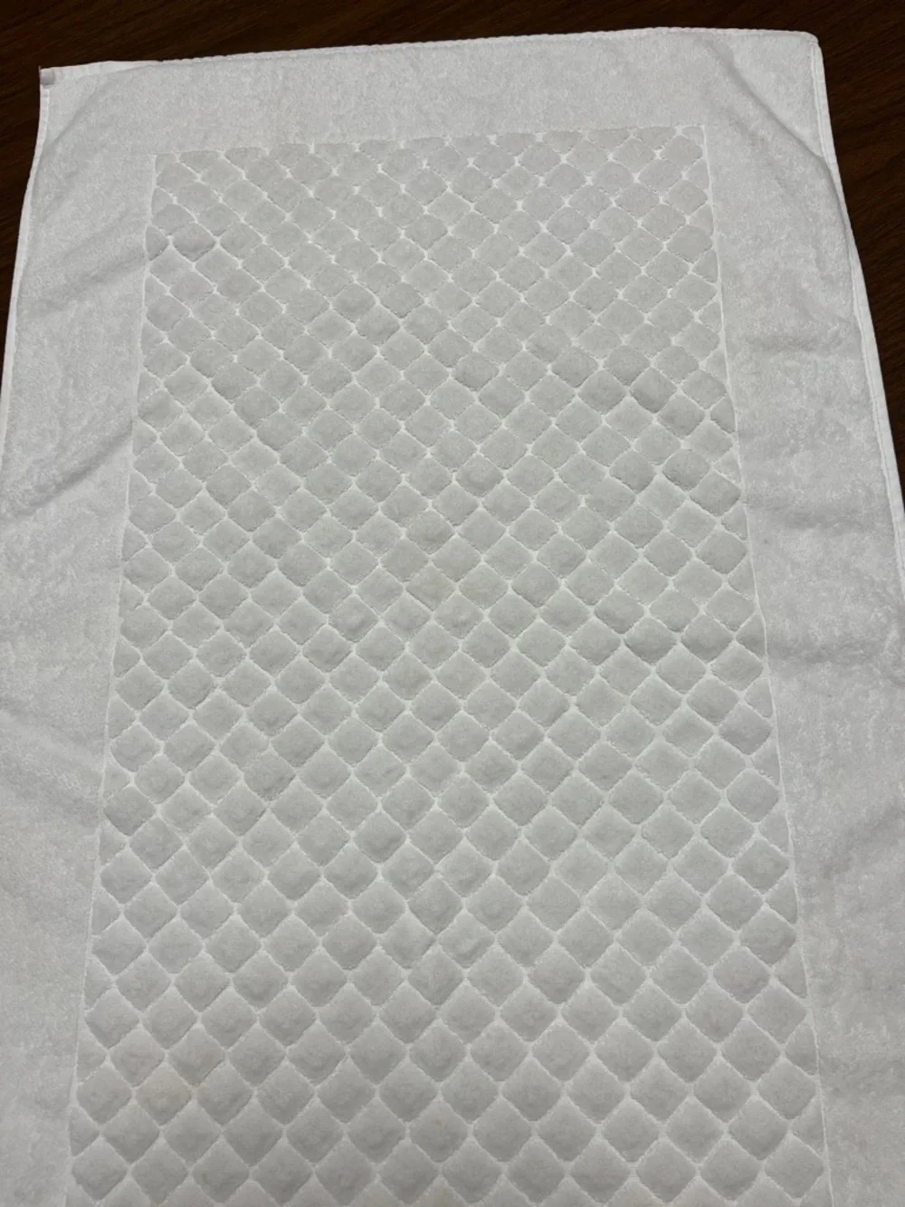 Yves Delorme White Quilted Bath Mat